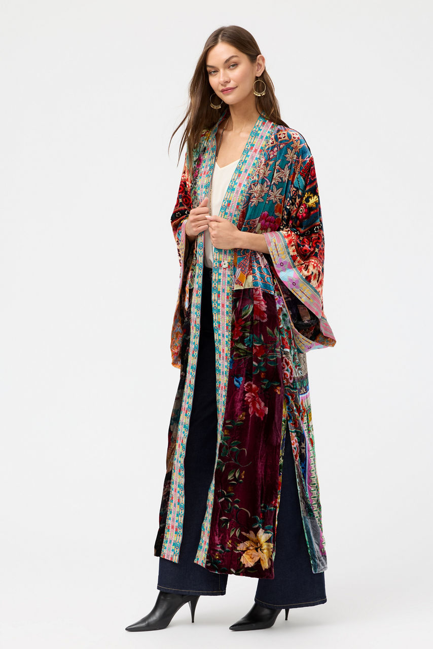 ONE OF A KIND VELVET KIMONO, , large image 2
