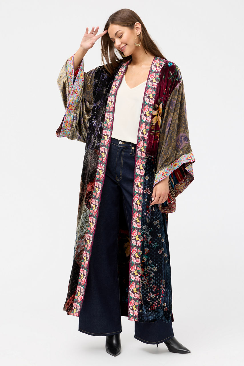 ONE OF A KIND VELVET KIMONO, , large image 1