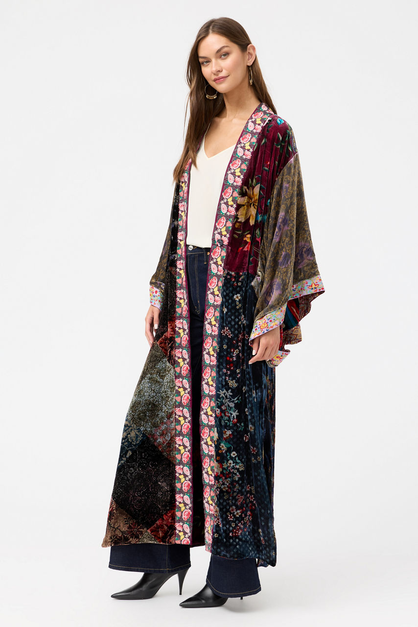 ONE OF A KIND VELVET KIMONO, , large image 2