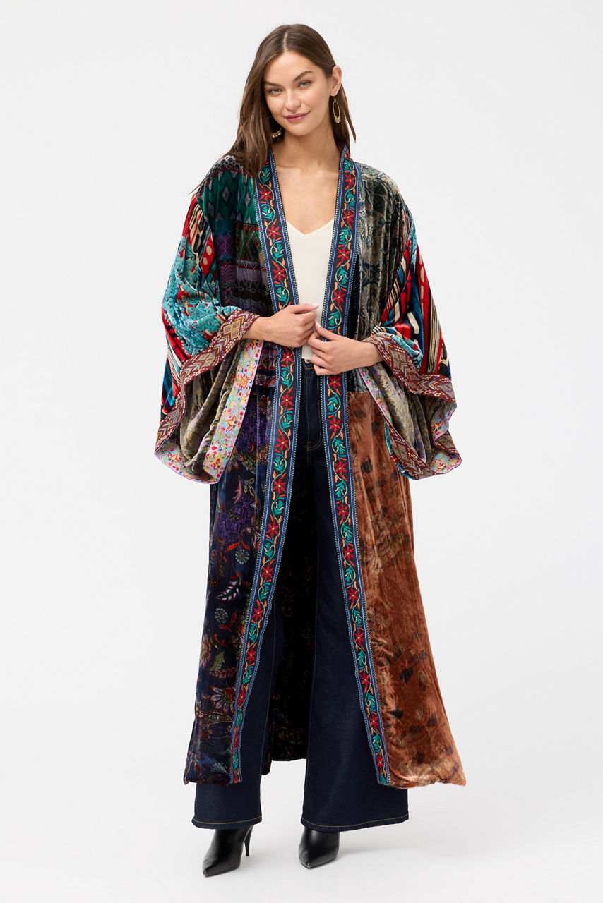ONE OF A KIND VELVET KIMONO, , large image 4