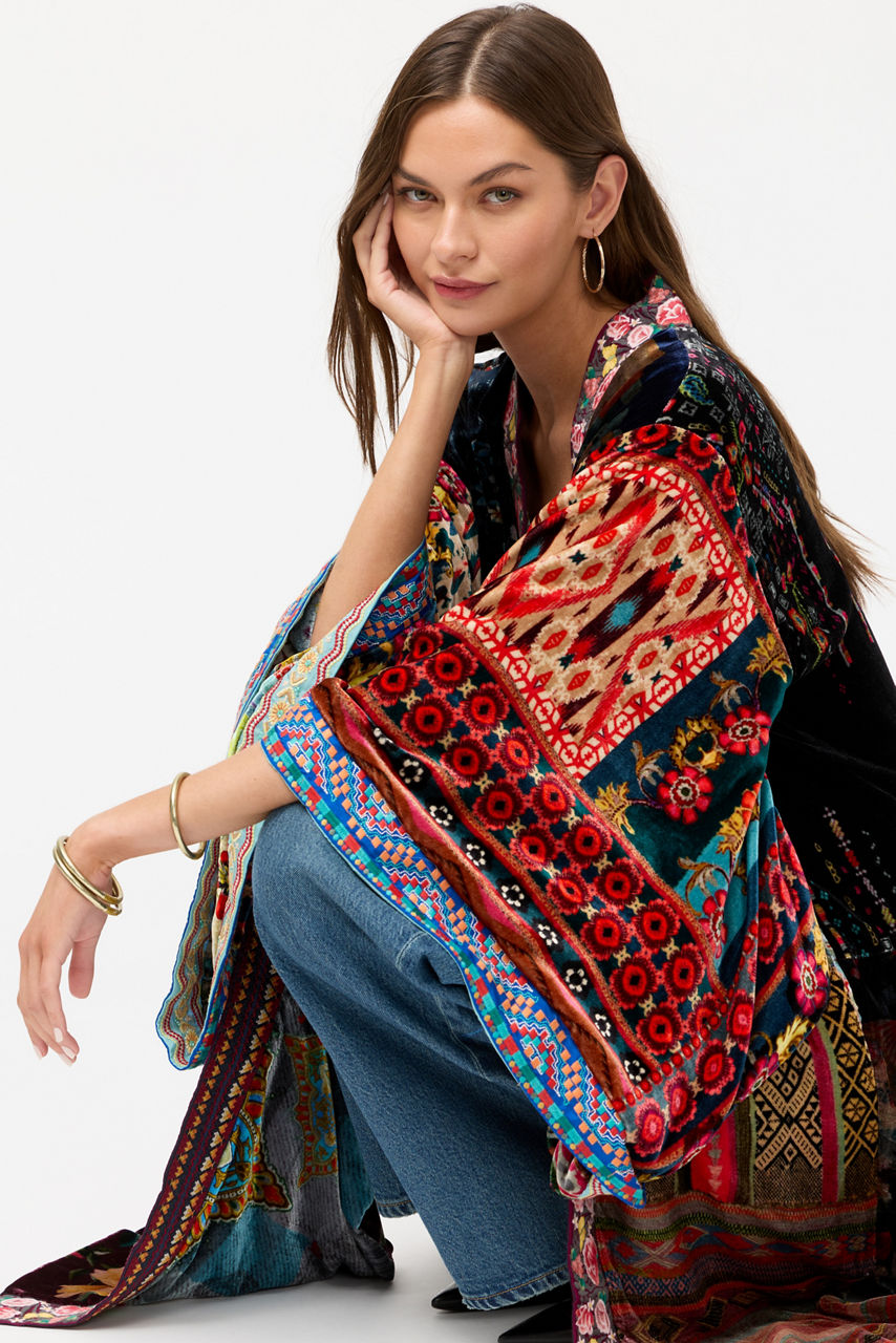 ONE OF A KIND VELVET KIMONO, , large image 1