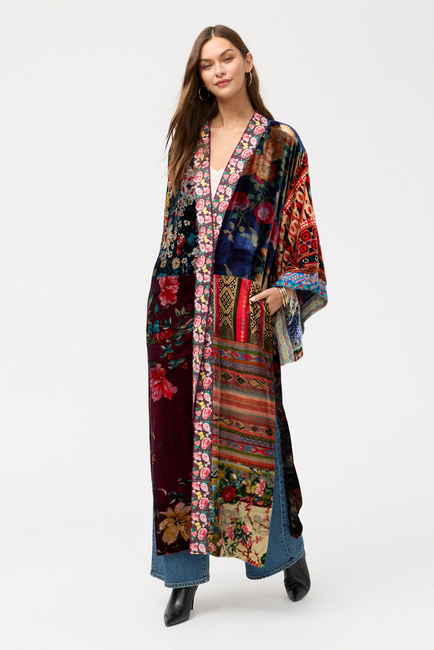 ONE OF A KIND VELVET KIMONO, , large image 2