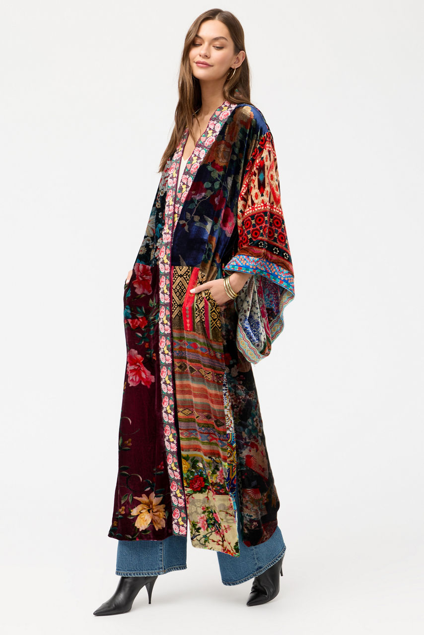 ONE OF A KIND VELVET KIMONO, , large image 3