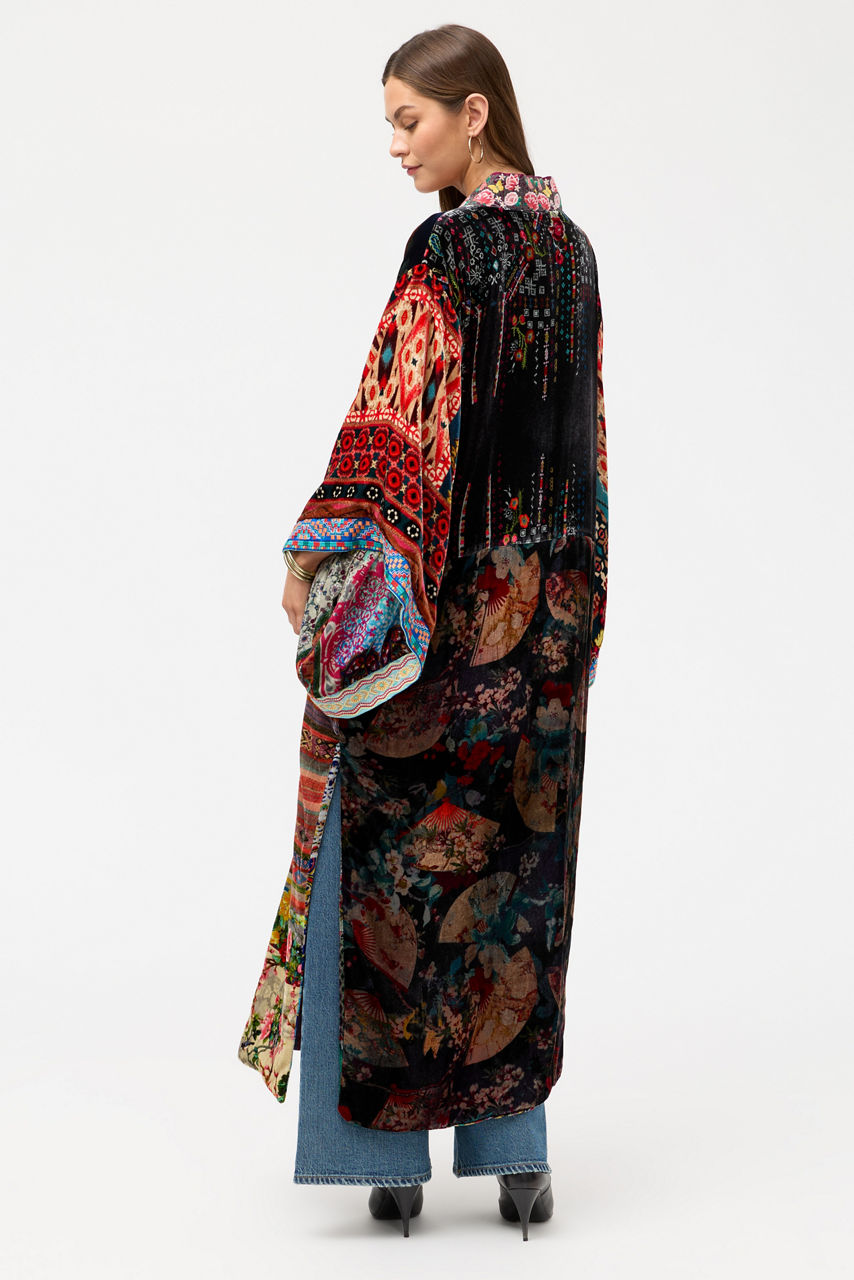 ONE OF A KIND VELVET KIMONO, , large image 5