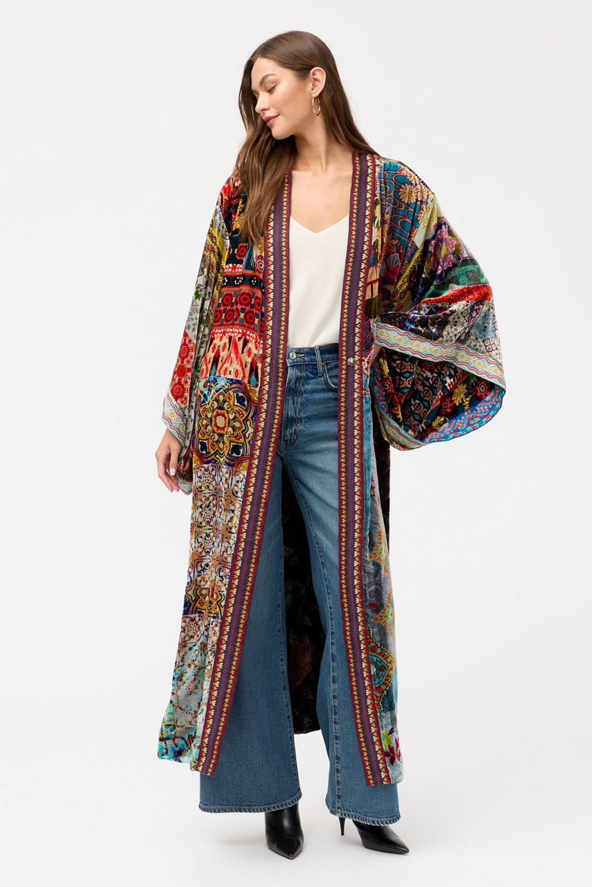 ONE OF A KIND VELVET KIMONO, , large image 6