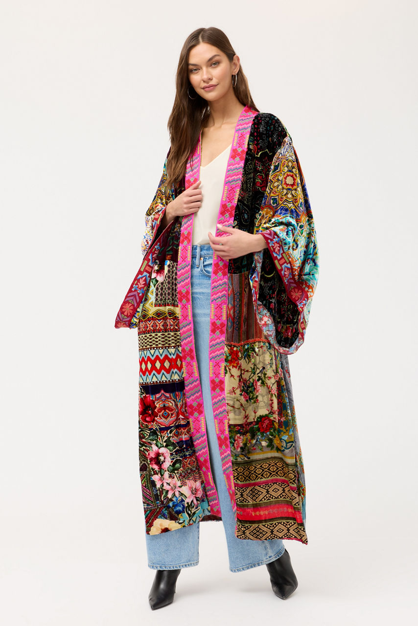 ONE OF A KIND VELVET KIMONO, , large image 2
