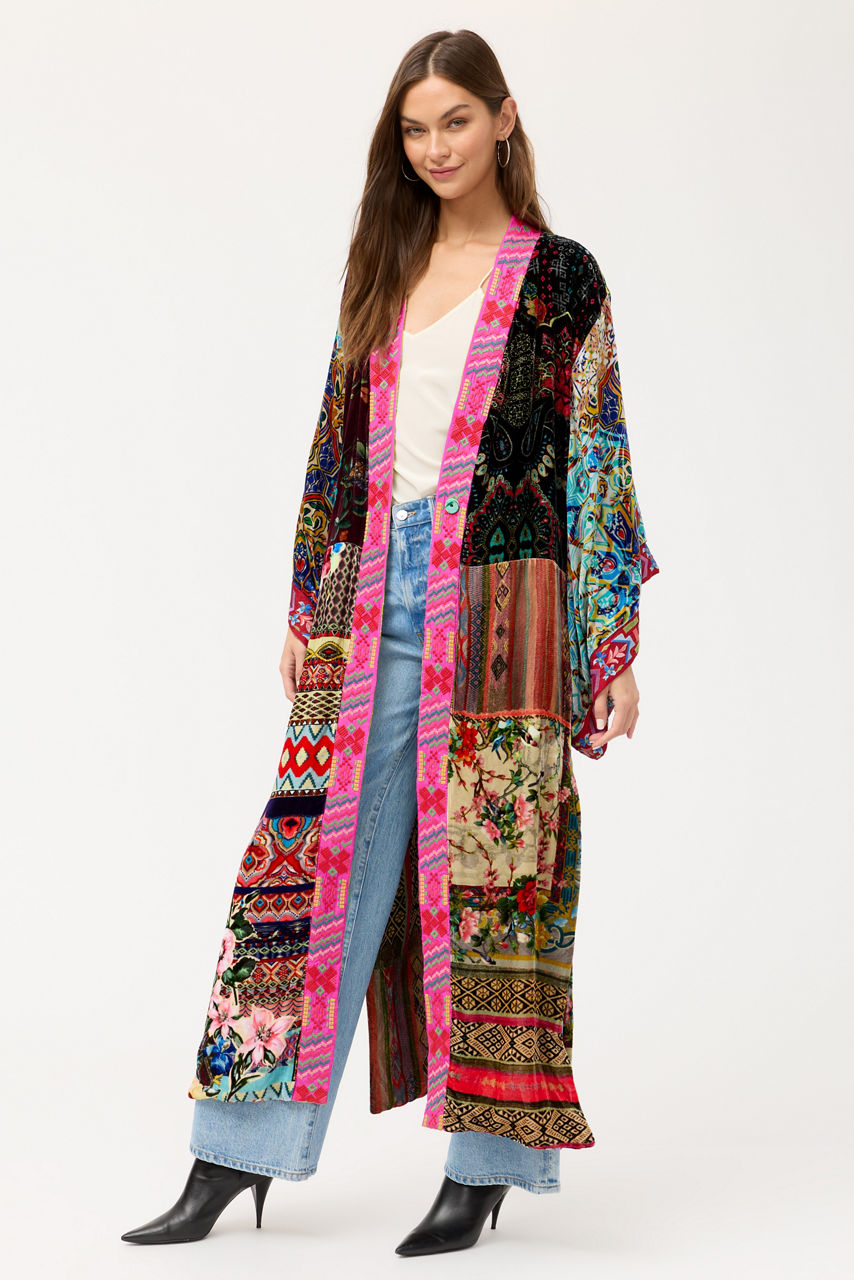 ONE OF A KIND VELVET KIMONO, , large image 3