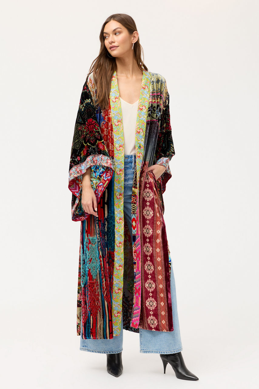 ONE OF A KIND VELVET KIMONO, , large image 5