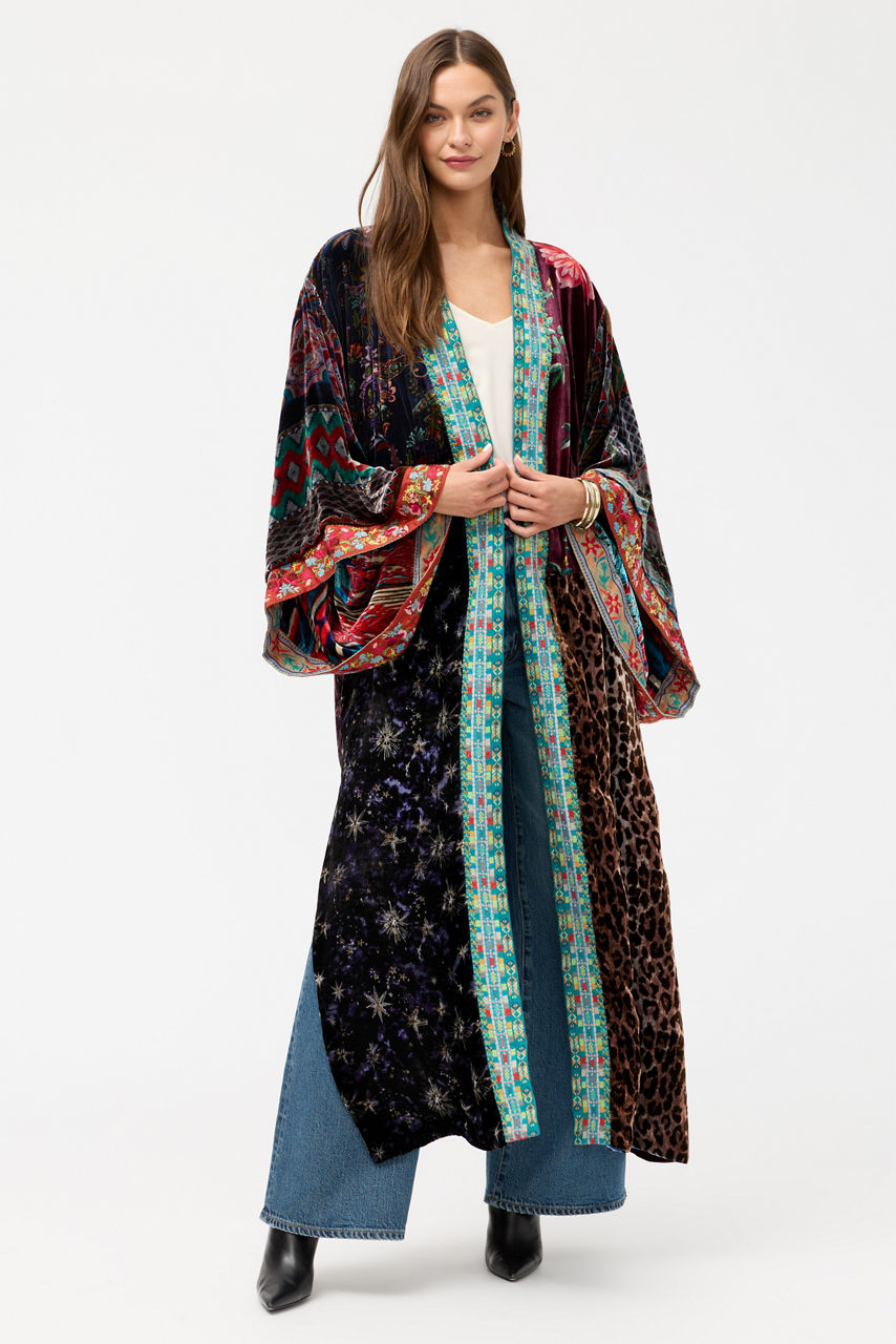 ONE OF A KIND VELVET KIMONO, , large image 2