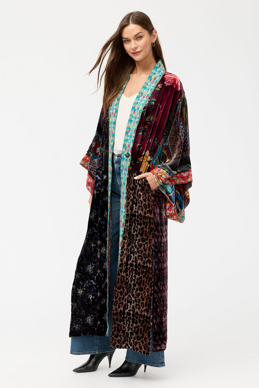 ONE OF A KIND VELVET KIMONO, , large image 3