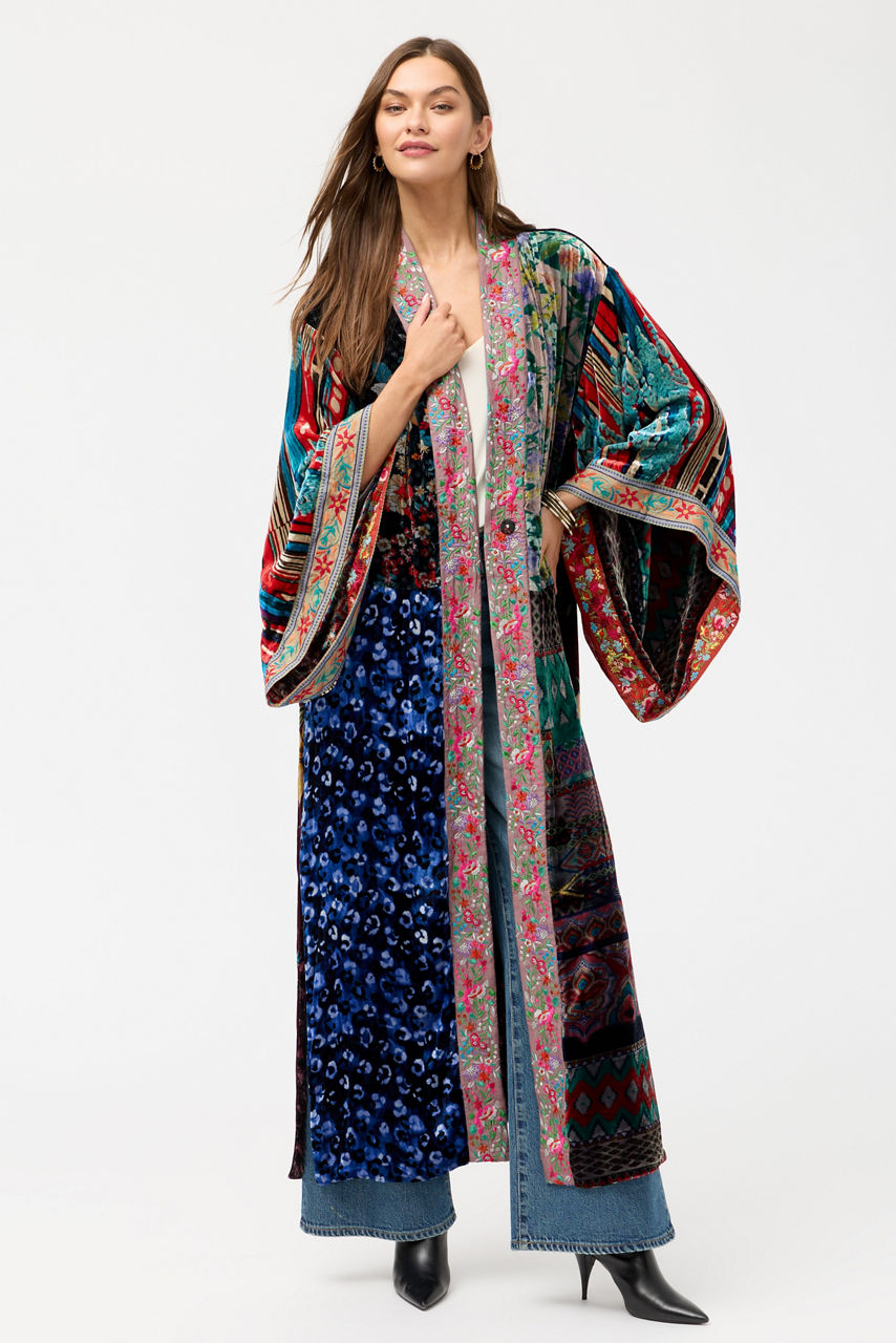 ONE OF A KIND VELVET KIMONO, , large image 5