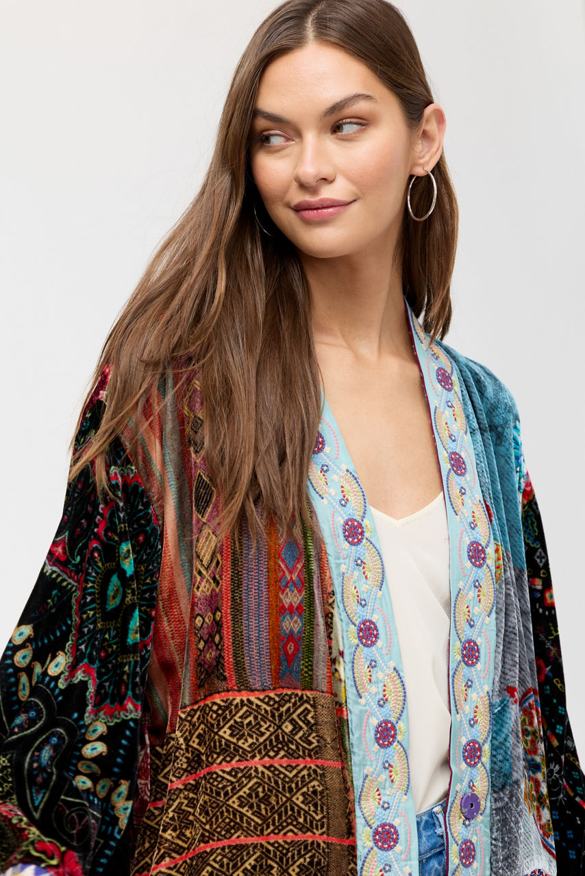 ONE OF A KIND VELVET KIMONO, , large image 2