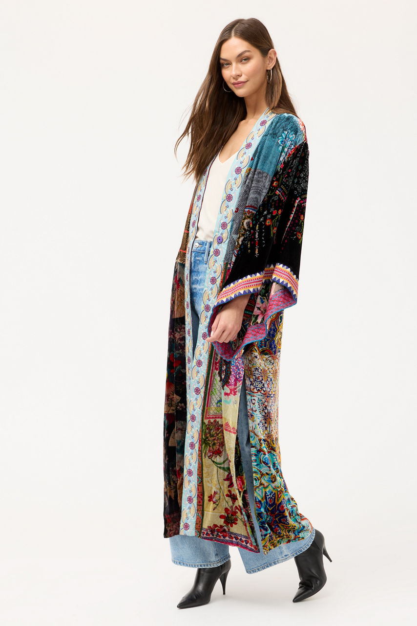 ONE OF A KIND VELVET KIMONO, , large image 3