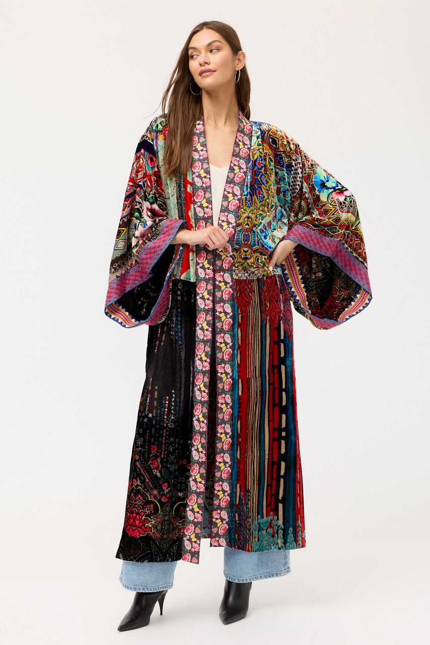 ONE OF A KIND VELVET KIMONO, , large image 5
