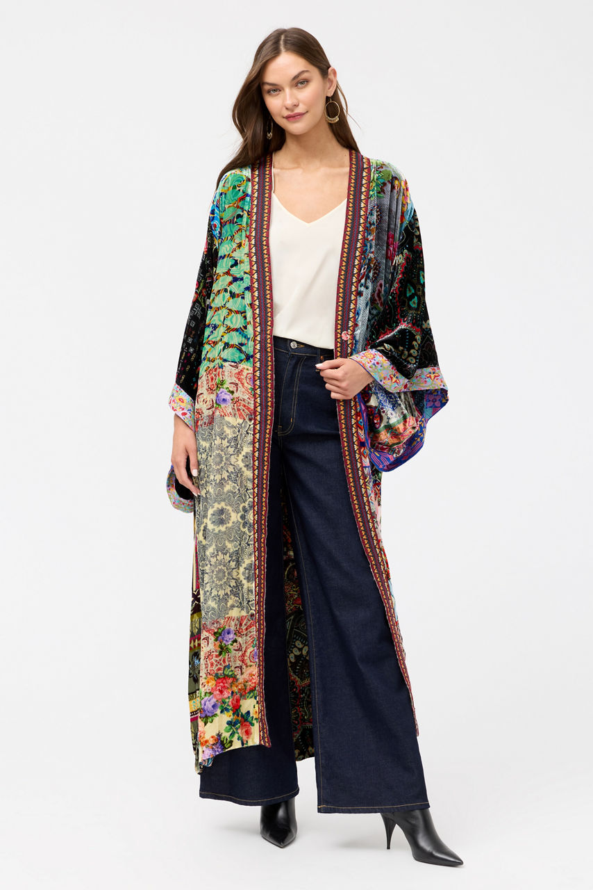 ONE OF A KIND VELVET KIMONO, , large image 2