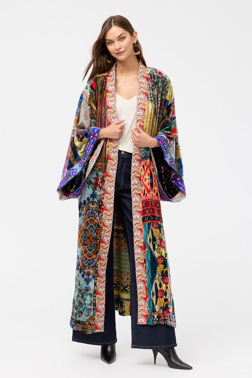 ONE OF A KIND VELVET KIMONO, , large image 4