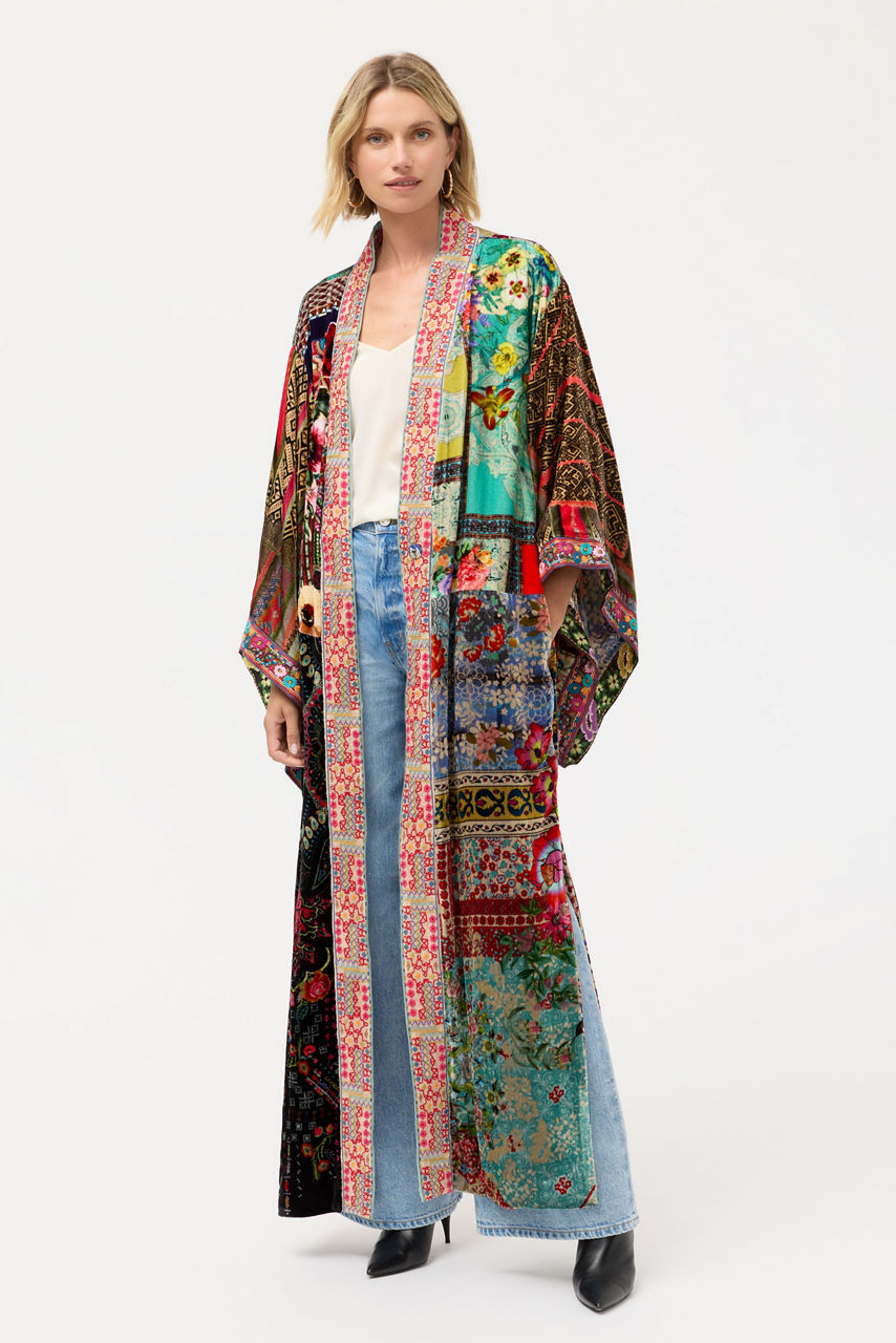 ONE OF A KIND VELVET KIMONO, , large image 1