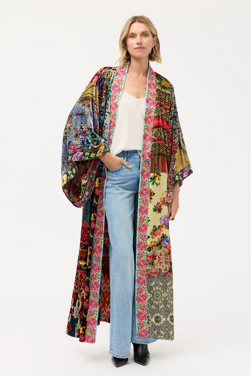 ONE OF A KIND VELVET KIMONO, , large image 4