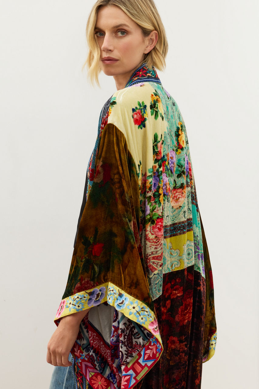 ONE OF A KIND VELVET KIMONO, , large image 2