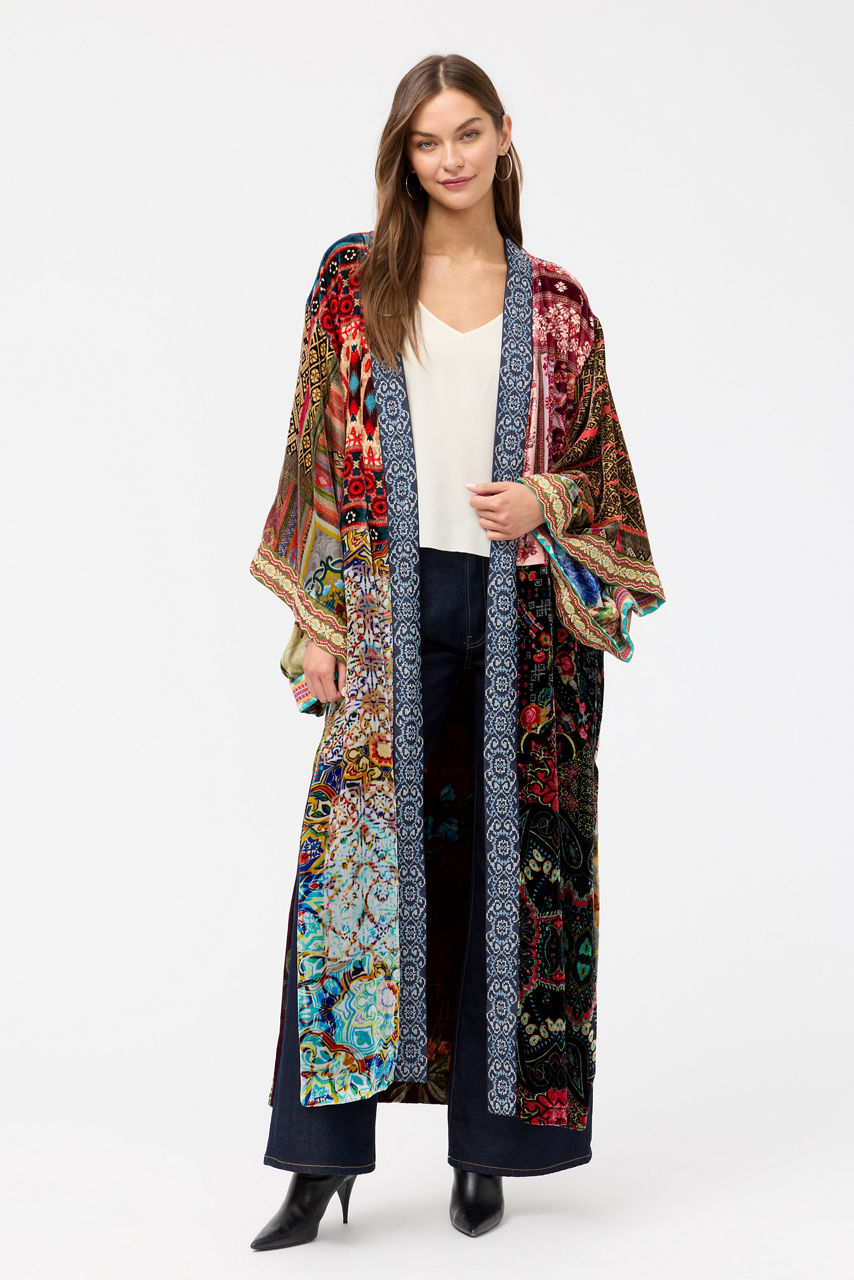 ONE OF A KIND VELVET KIMONO, , large image 1