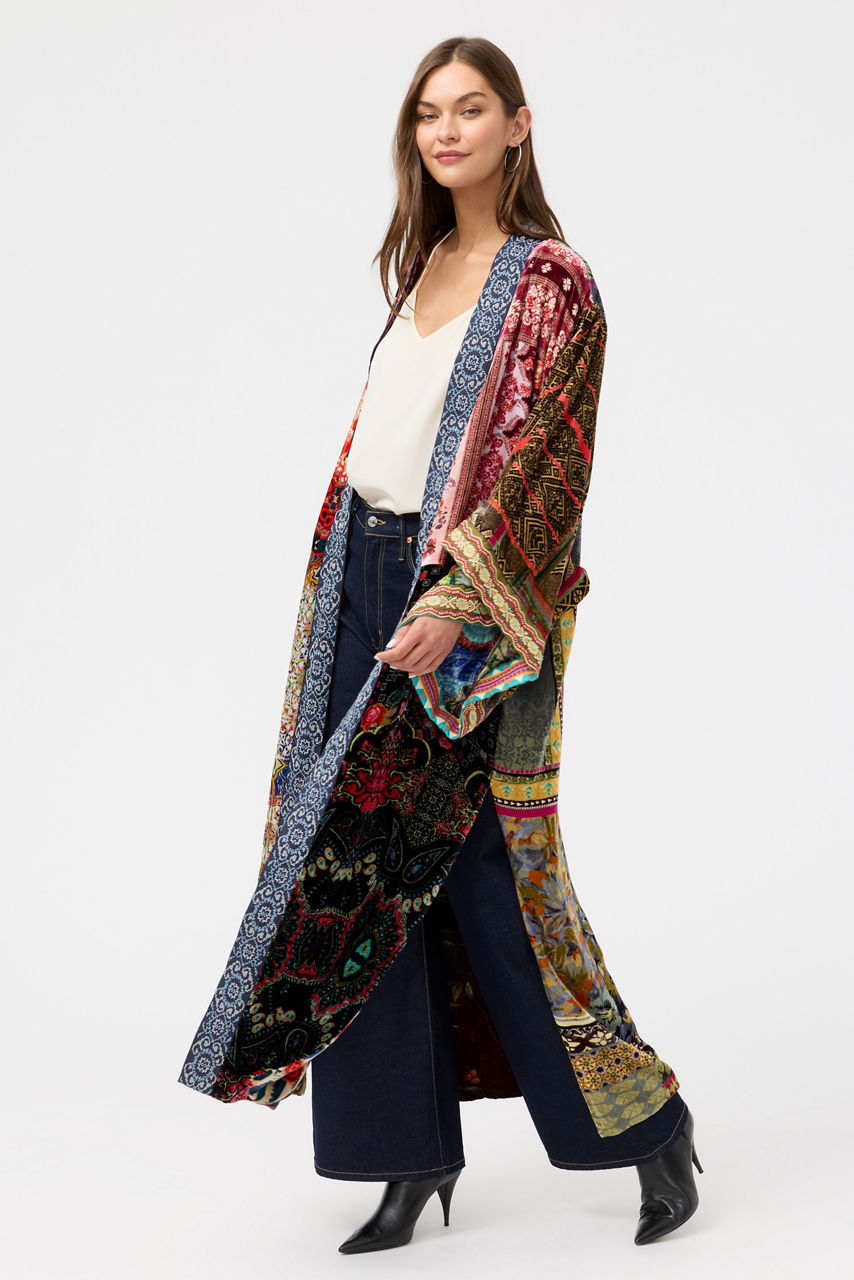 ONE OF A KIND VELVET KIMONO, , large image 2