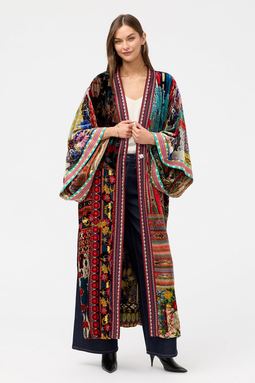 ONE OF A KIND VELVET KIMONO, , large image 4