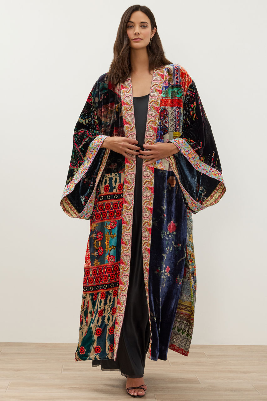 ONE OF A KIND VELVET KIMONO, , large image 1