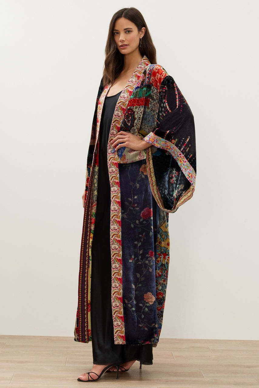 ONE OF A KIND VELVET KIMONO, , large image 2