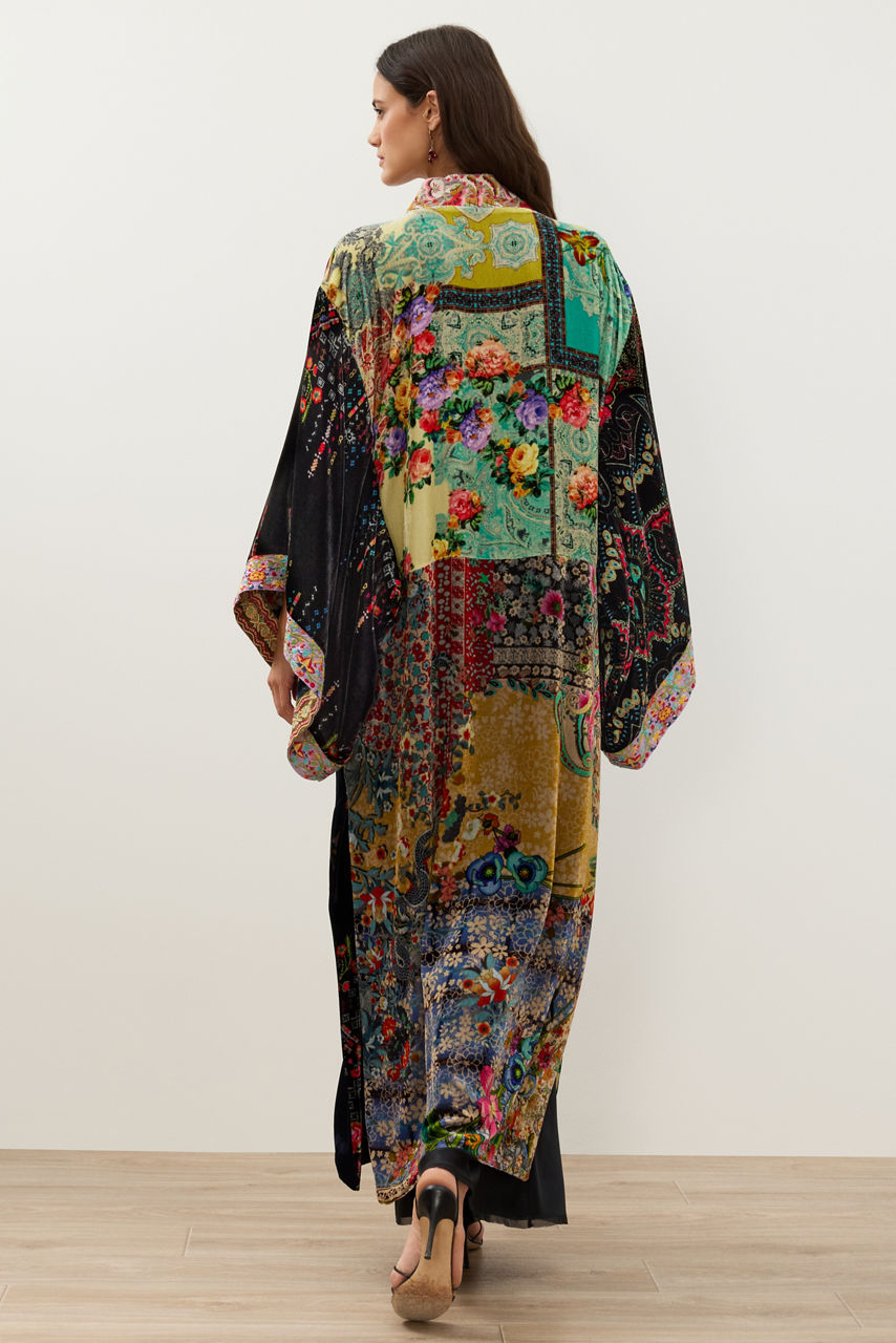 ONE OF A KIND VELVET KIMONO, , large image 3