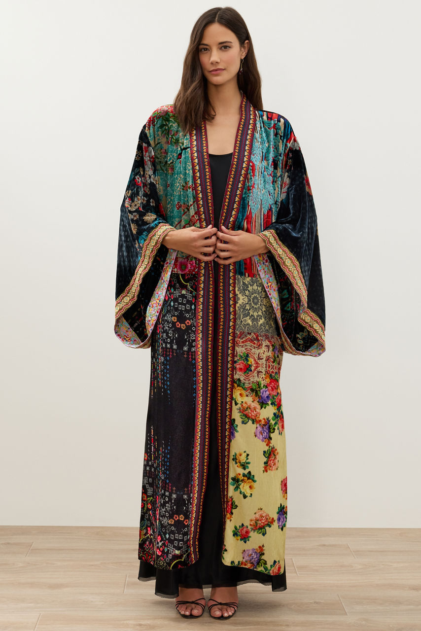 ONE OF A KIND VELVET KIMONO, , large image 4