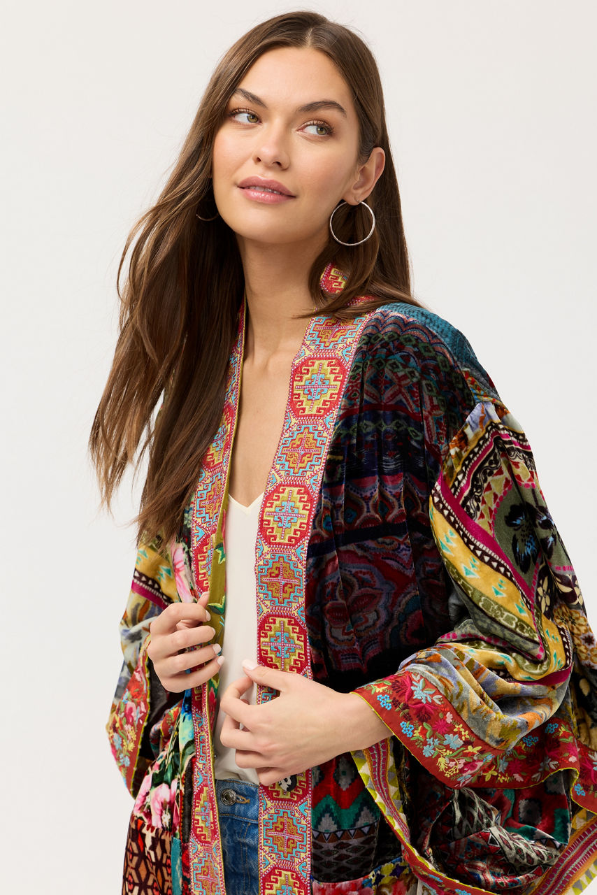 ONE OF A KIND VELVET KIMONO, , large image 1