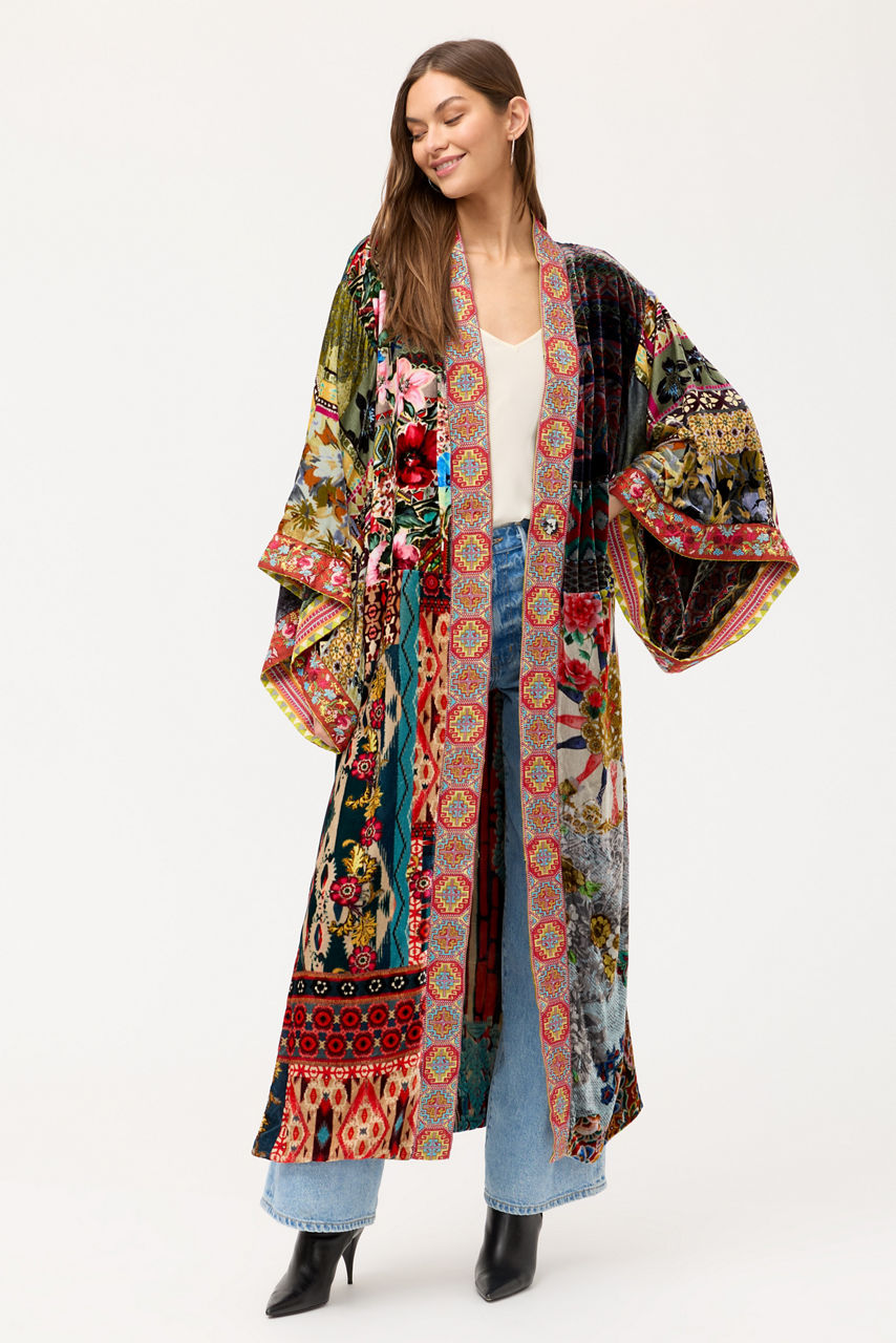 ONE OF A KIND VELVET KIMONO, , large image 2