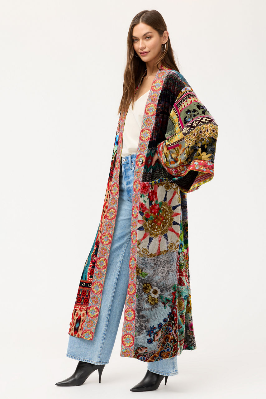 ONE OF A KIND VELVET KIMONO, , large image 3