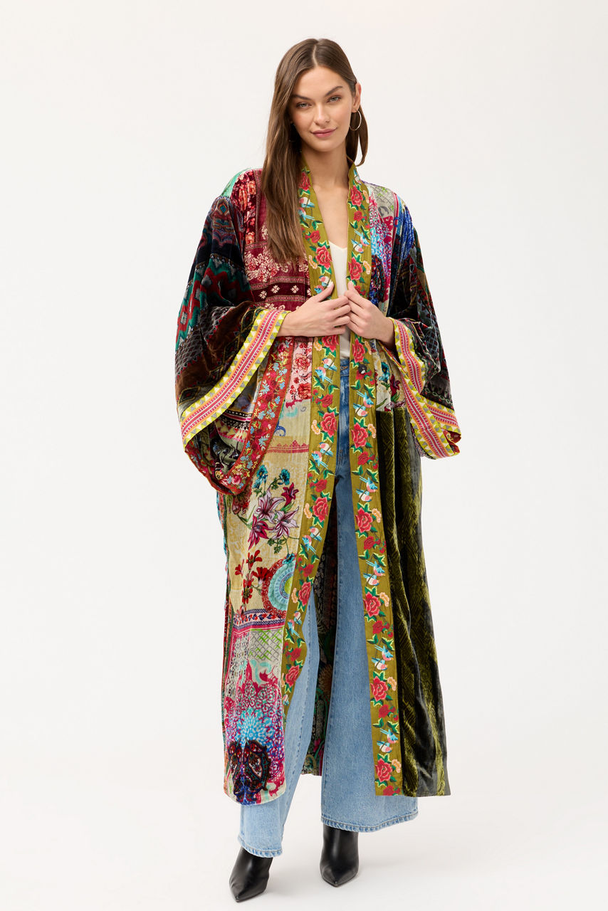 ONE OF A KIND VELVET KIMONO, , large image 5