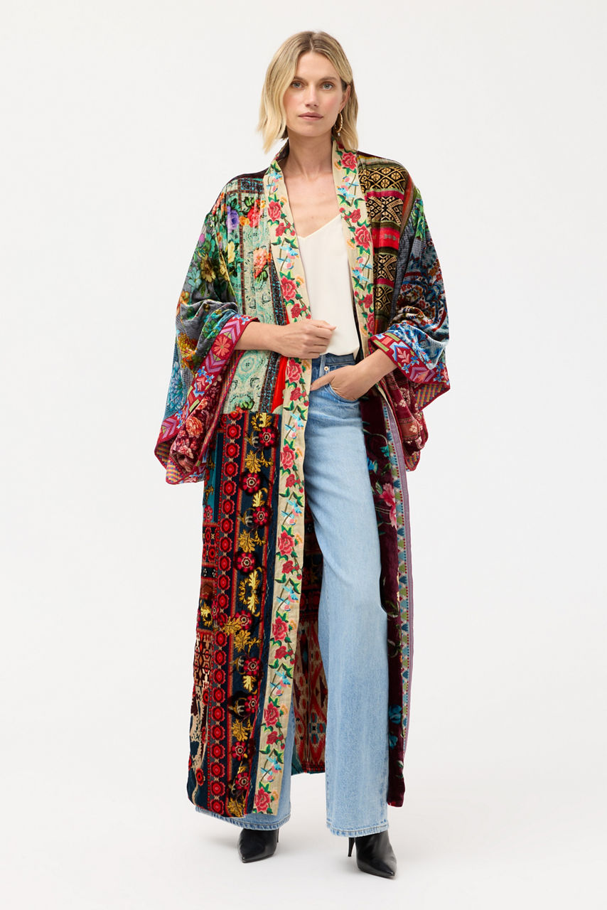ONE OF A KIND VELVET KIMONO, , large image 2