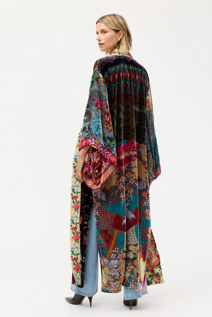 ONE OF A KIND VELVET KIMONO, , large image 4