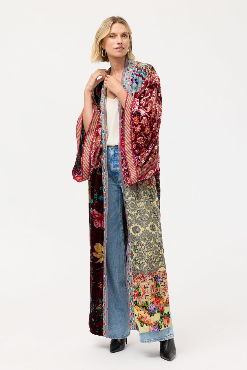 ONE OF A KIND VELVET KIMONO, , large image 6