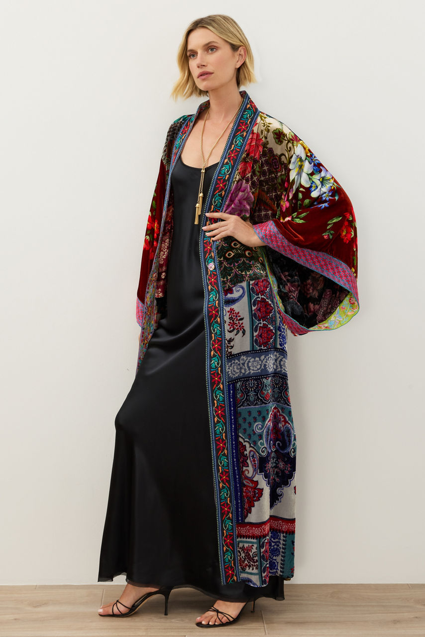 ONE OF A KIND VELVET KIMONO, , large image 1