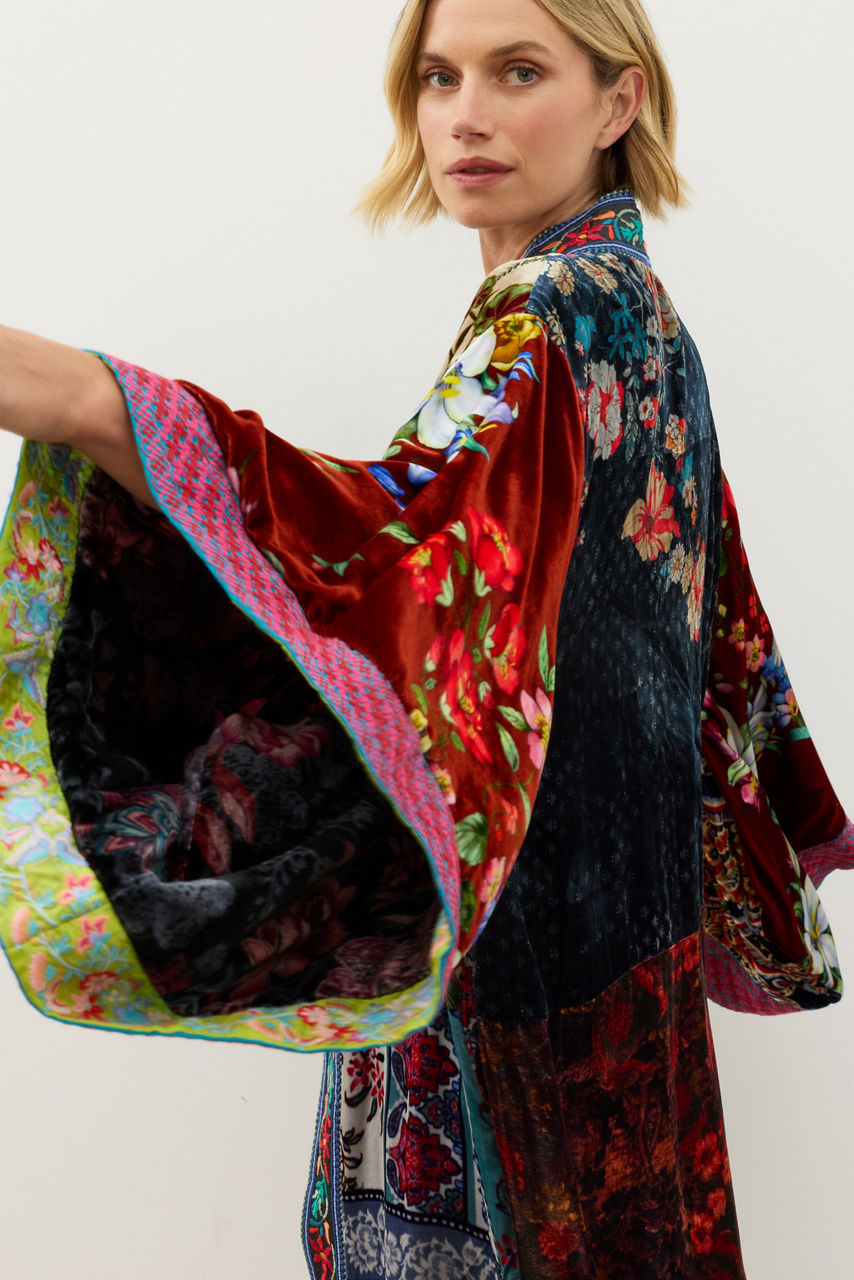 ONE OF A KIND VELVET KIMONO, , large image 2