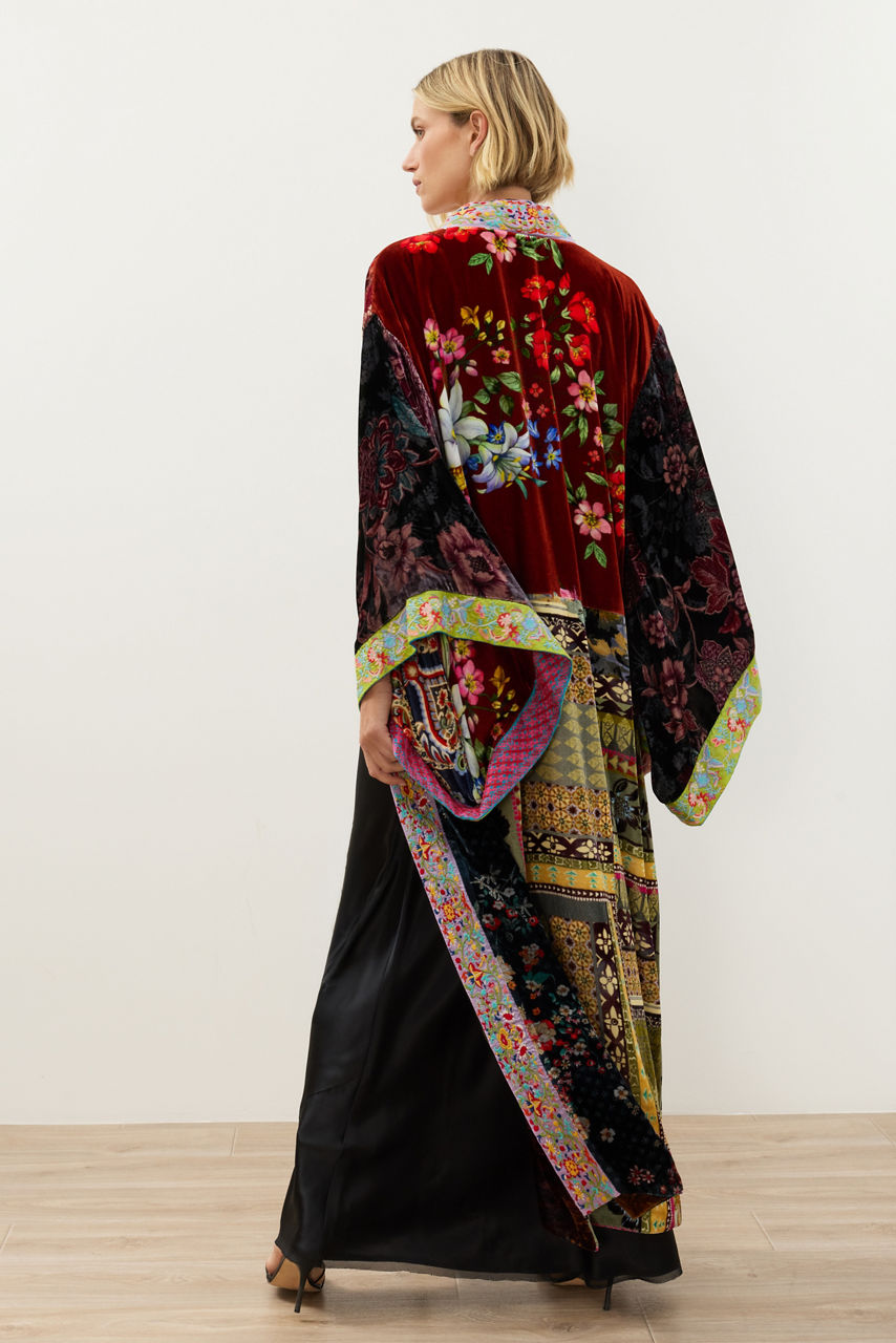 ONE OF A KIND VELVET KIMONO, , large image 3