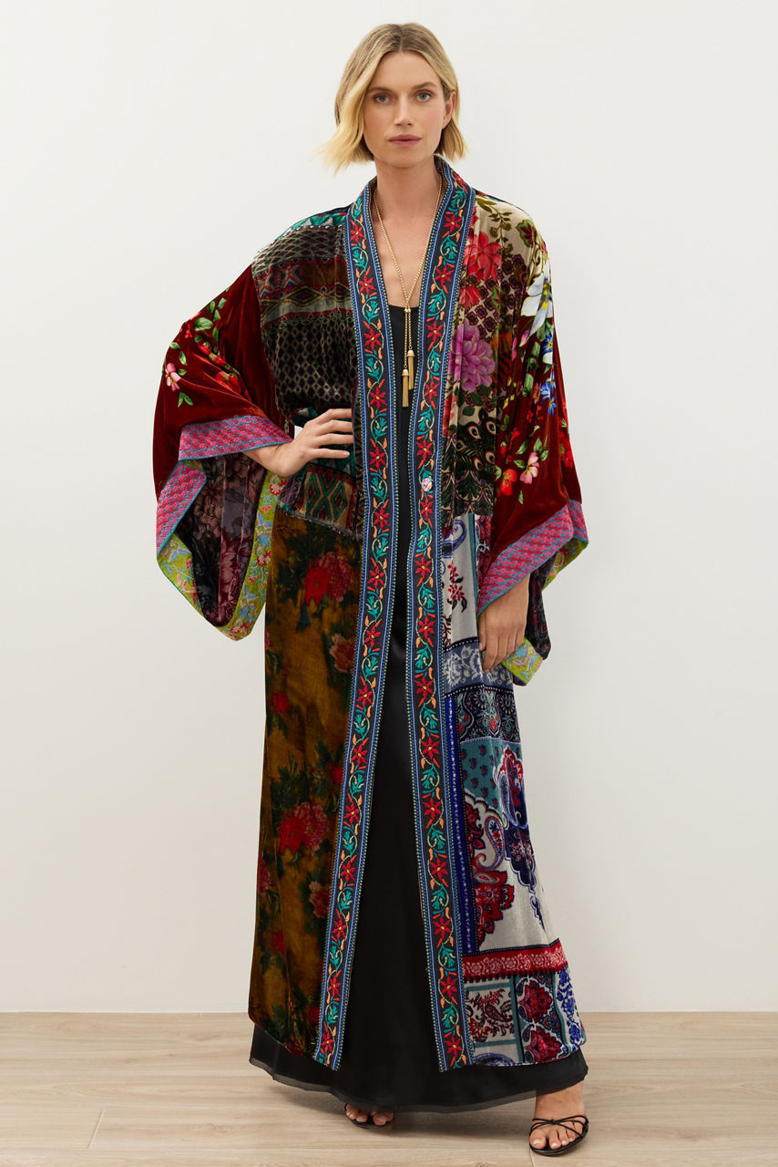 ONE OF A KIND VELVET KIMONO, , large image 4