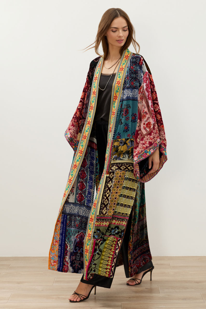 ONE OF A KIND VELVET KIMONO, , large image 1