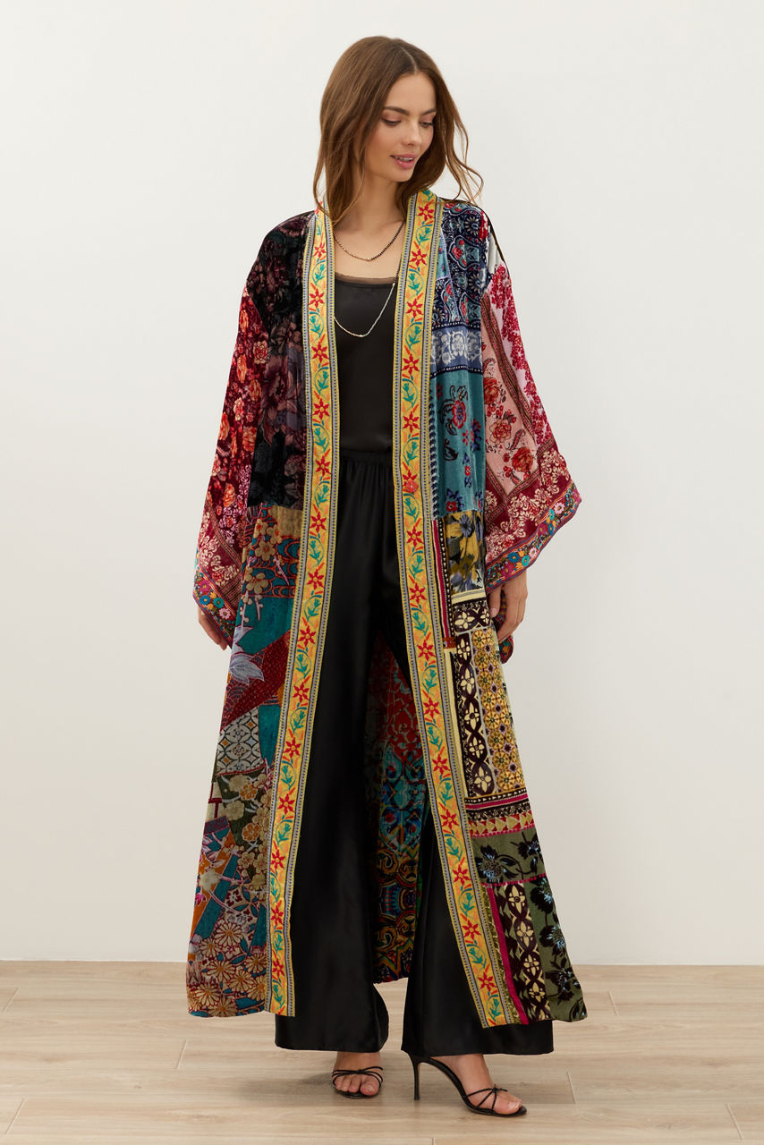 ONE OF A KIND VELVET KIMONO, , large image 2