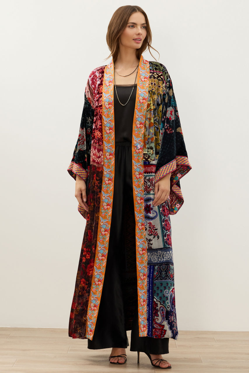 ONE OF A KIND VELVET KIMONO, , large image 3