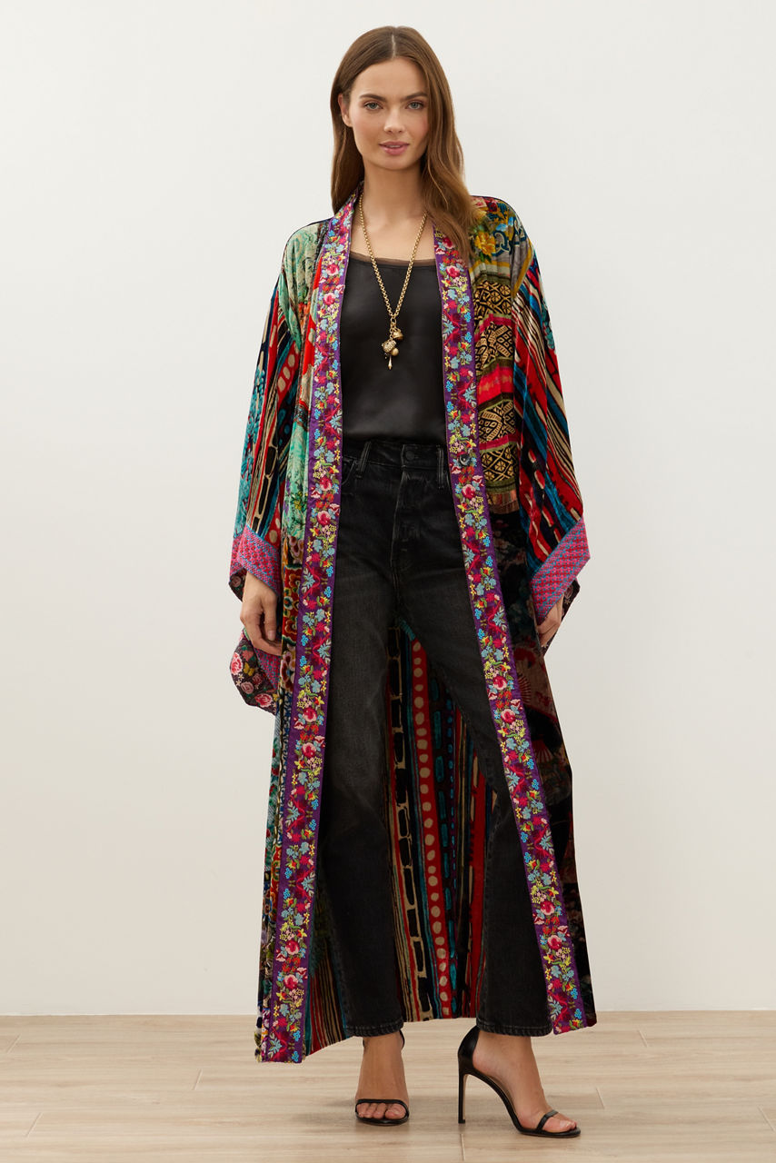 ONE OF A KIND VELVET KIMONO, , large image 3