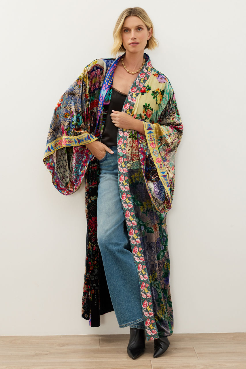 ONE OF A KIND VELVET KIMONO, , large image 1