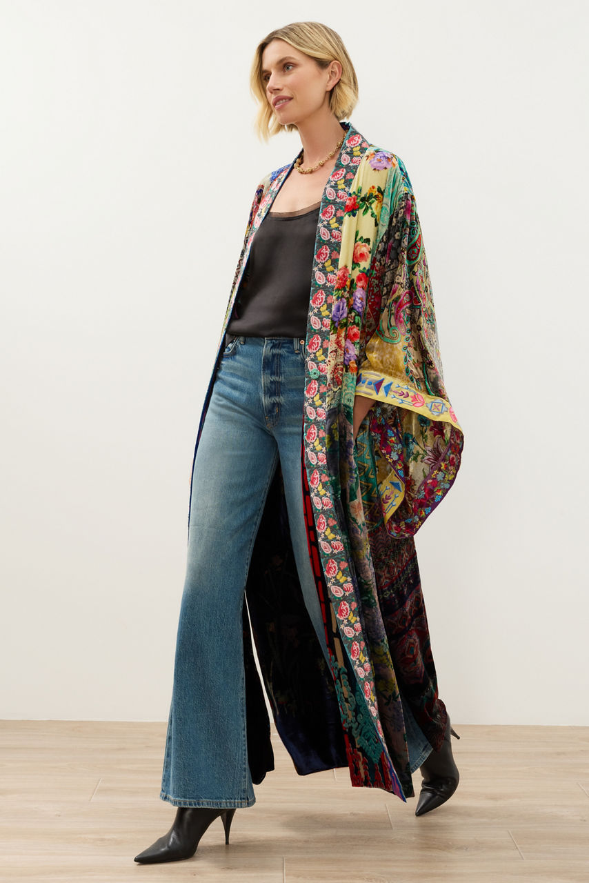 ONE OF A KIND VELVET KIMONO, , large image 2