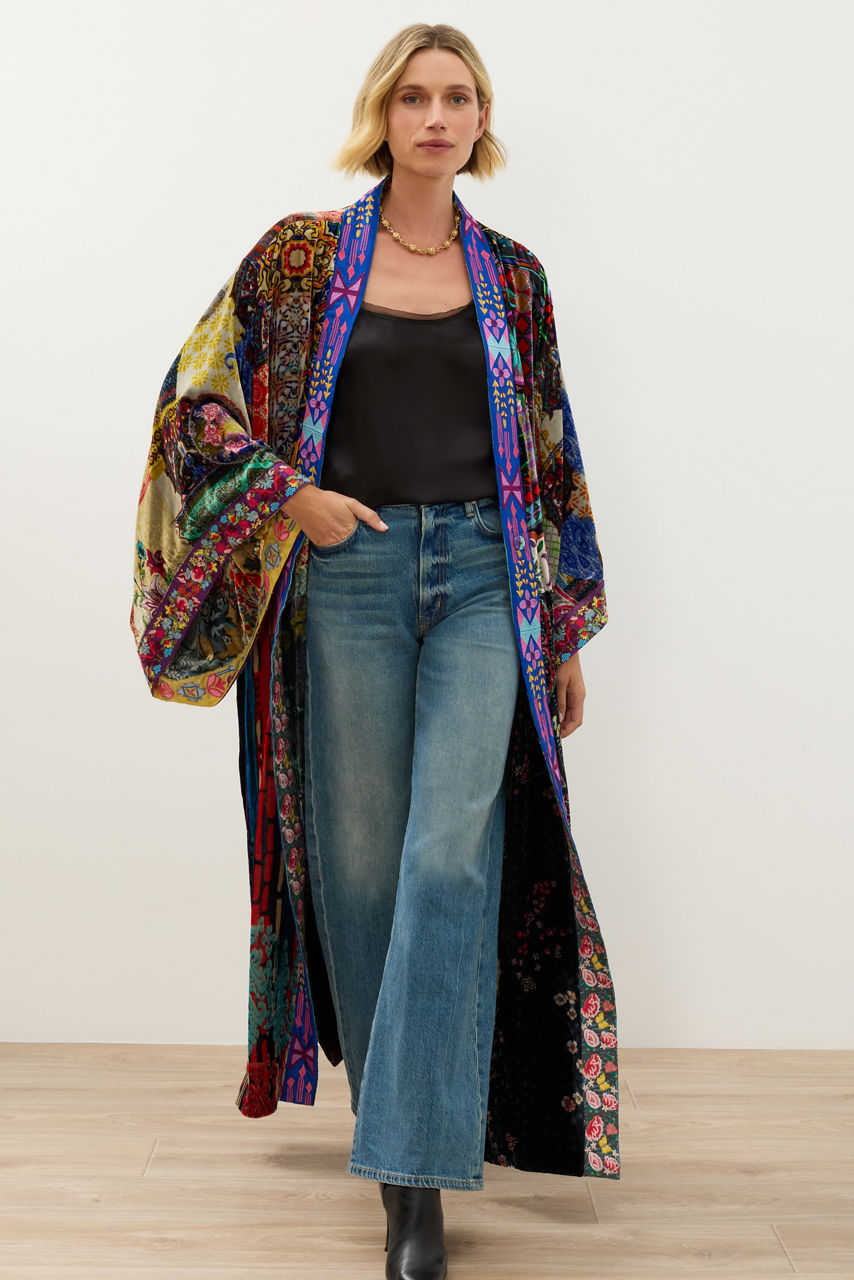 ONE OF A KIND VELVET KIMONO, , large image 3