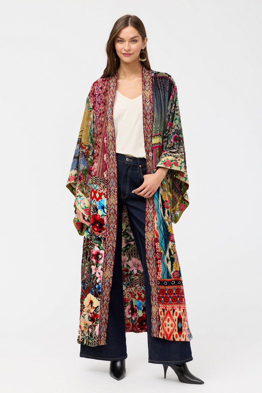 ONE OF A KIND VELVET KIMONO, , large image 1