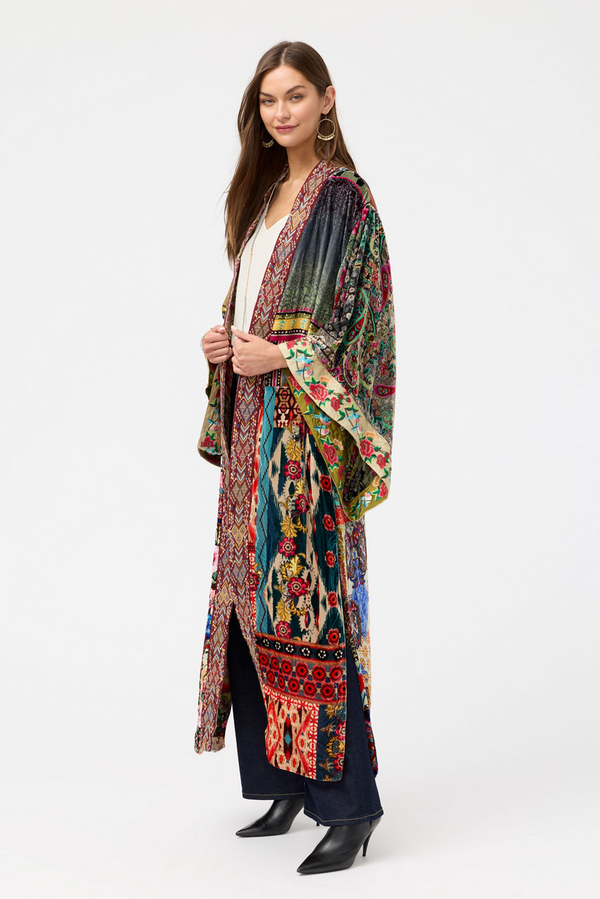 ONE OF A KIND VELVET KIMONO, , large image 2